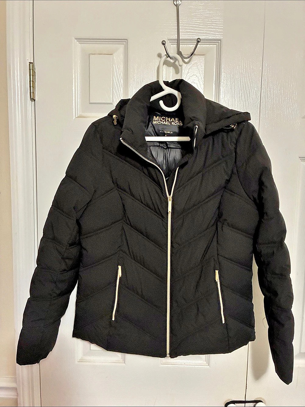 Michael Kors Packable Black Puffer Jacket Like New